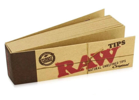 20 X Raw Original Rolling Roll Paper Tips Filter Chlorine Free Roach Card Book