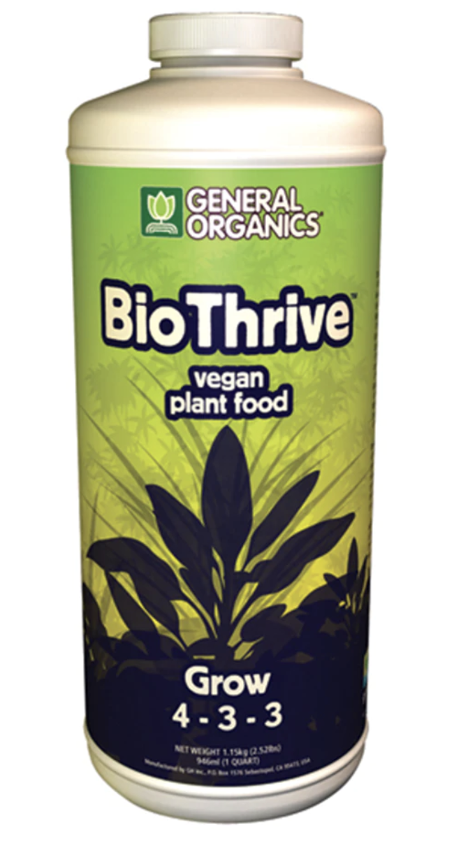 BioThrive Grow Plant Food 4-3-3, 1 qt