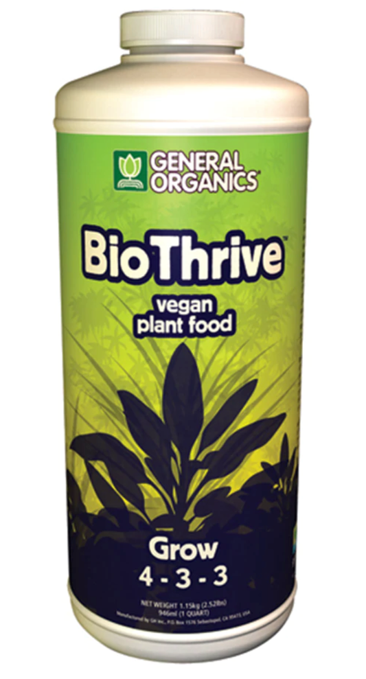 BioThrive Grow Plant Food 4-3-3, 1 qt