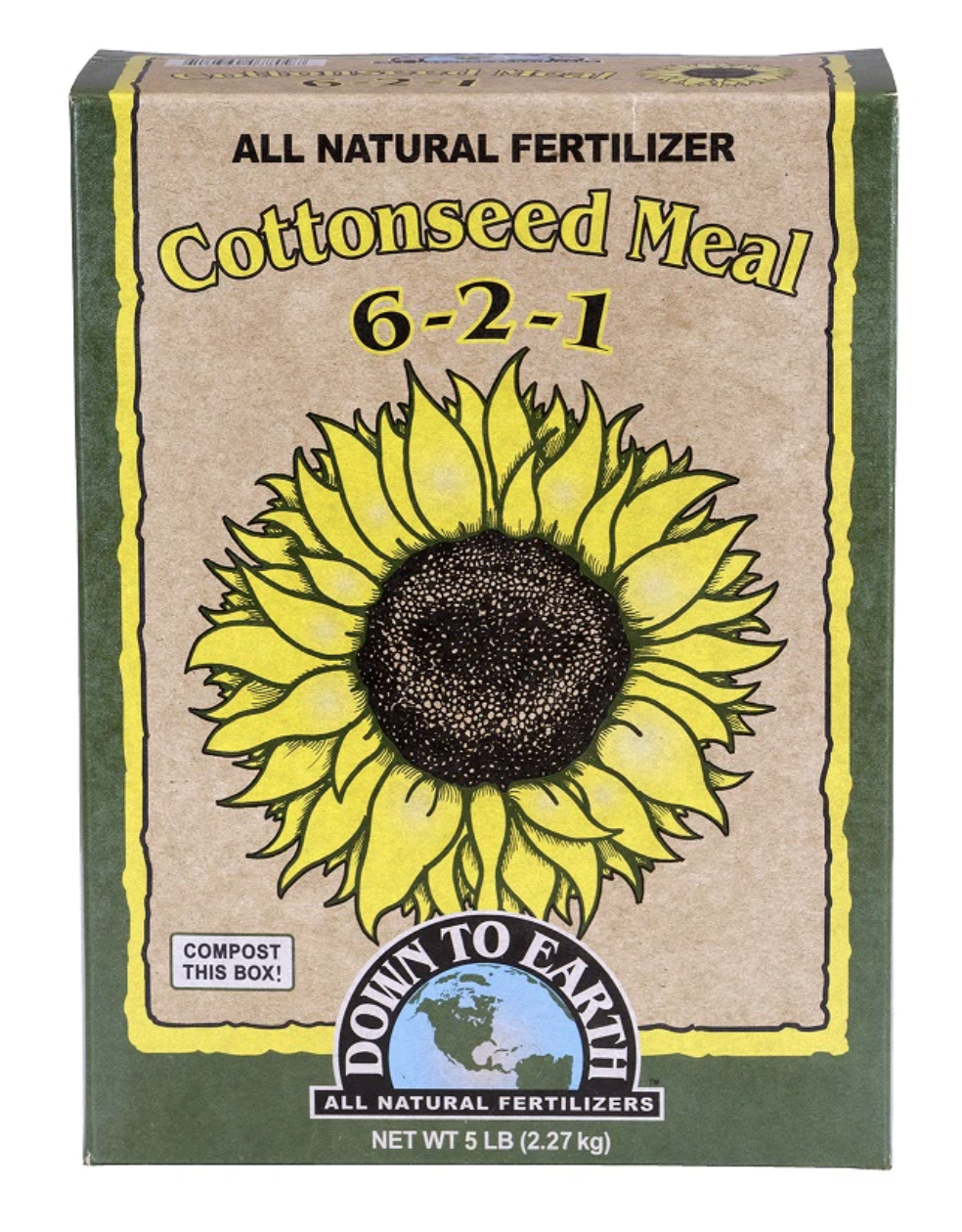 Cottonseed Meal Natural Fertilizer 6-2-1 , 5 lbs