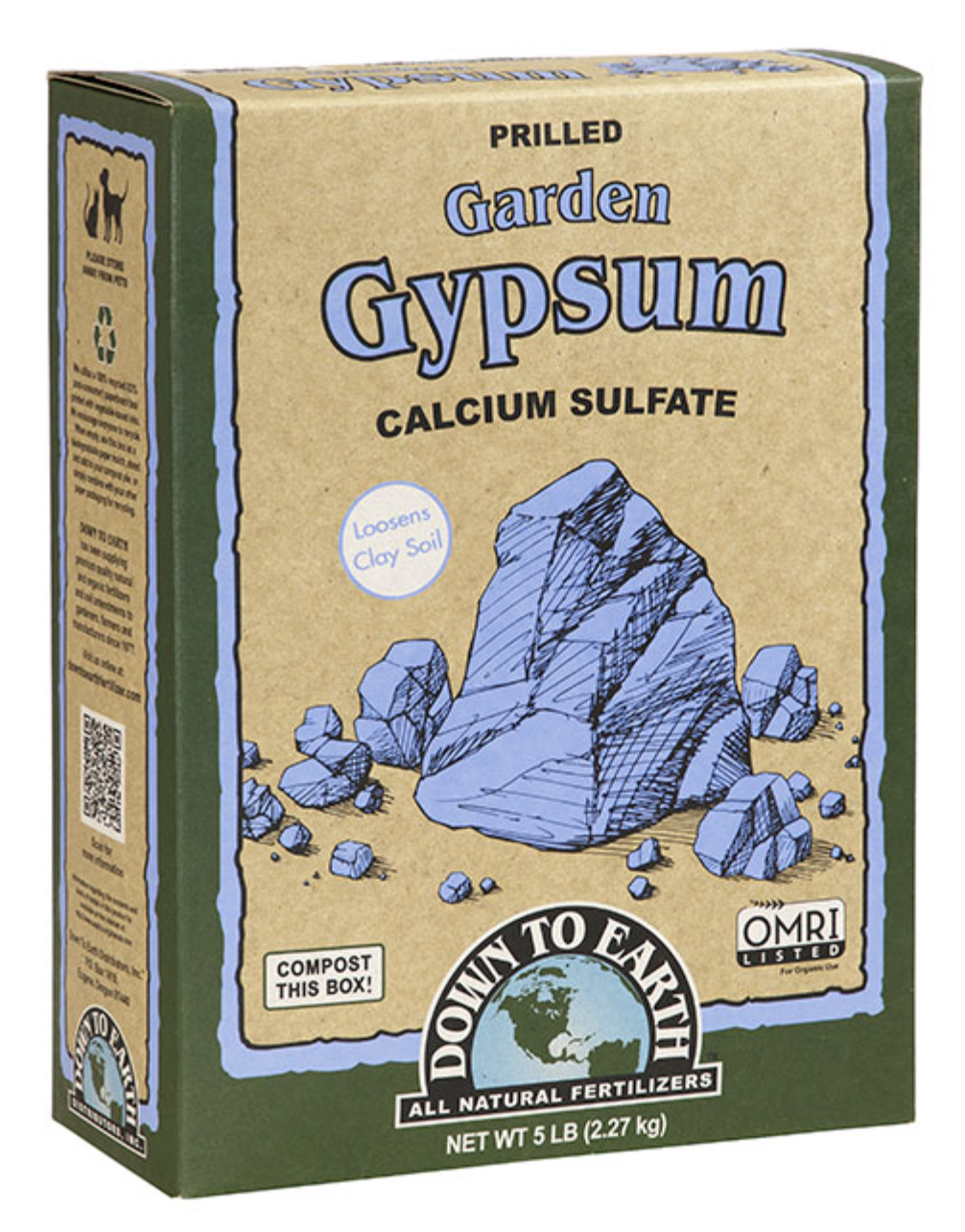 Organic Garden Gypsum Calcium Sulfate, 5 lbs