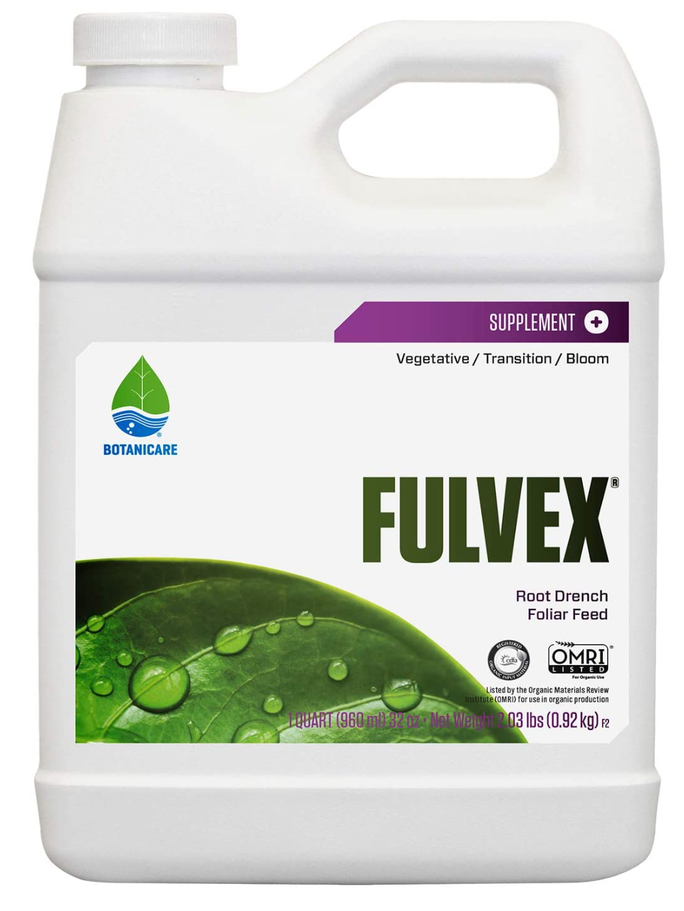 Fulvex Organic Root Drench Foliar Feed, 1 qt