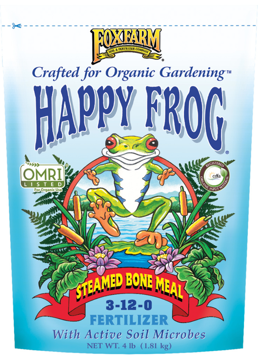 Happy Frog Steamed Bone Meal Dry Fertilizer 3-12-0, 4 lbs